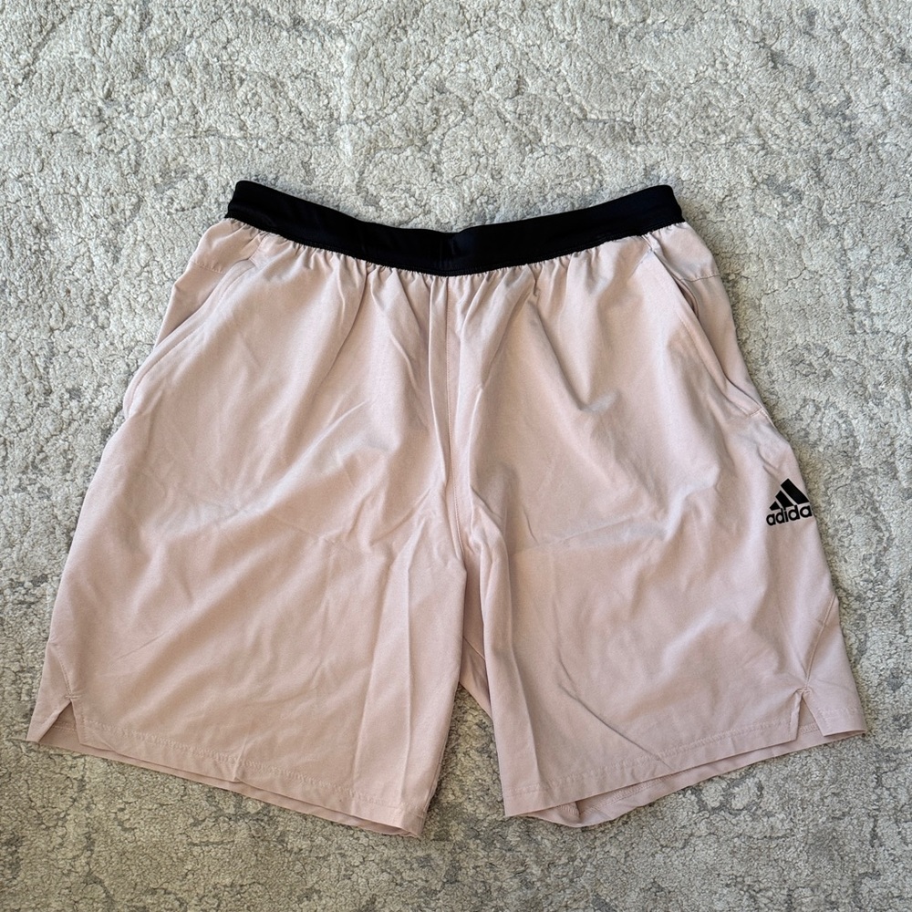 Adidas Men's Athletic Shorts Tan and Black